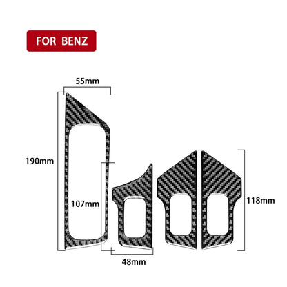 4 PCS / Set Carbon Fiber Car Glass Lift Switch Decorative Sticker for Mercedes-Benz B-Class 2019 / GLB 2020,Left Drive - Car Interior Mouldings by PMC Jewellery | Online Shopping South Africa | PMC Jewellery | Buy Now Pay Later Mobicred