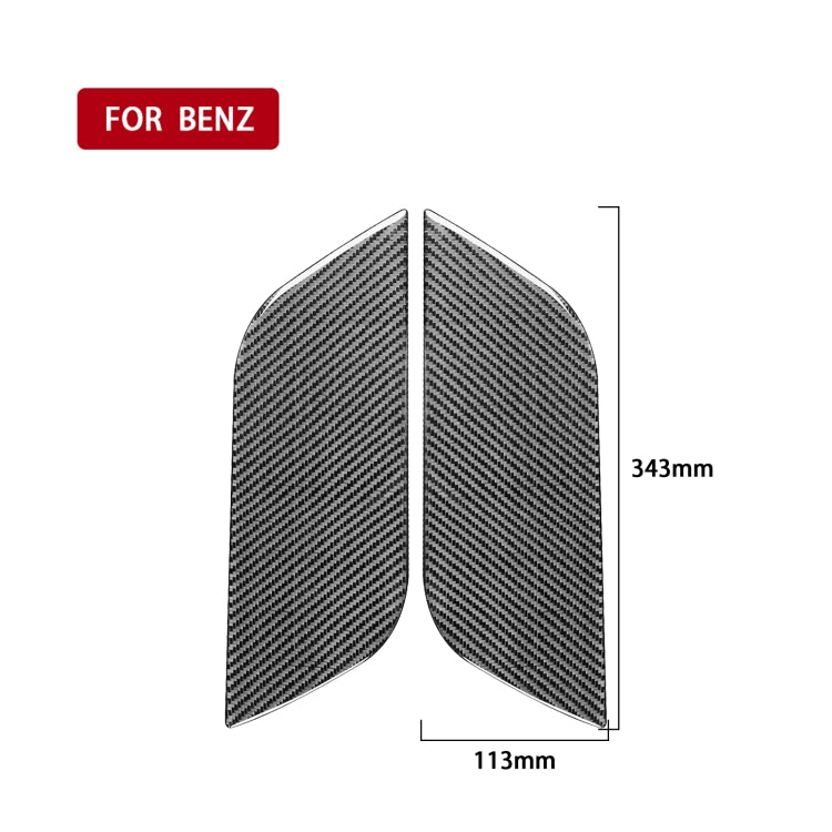 2 PCS / Set Carbon Fiber Car A Front Door Panel Decorative Sticker for Mercedes-Benz B-Class 2019,Left and Right Drive Universal - Car Interior Mouldings by PMC Jewellery | Online Shopping South Africa | PMC Jewellery | Buy Now Pay Later Mobicred