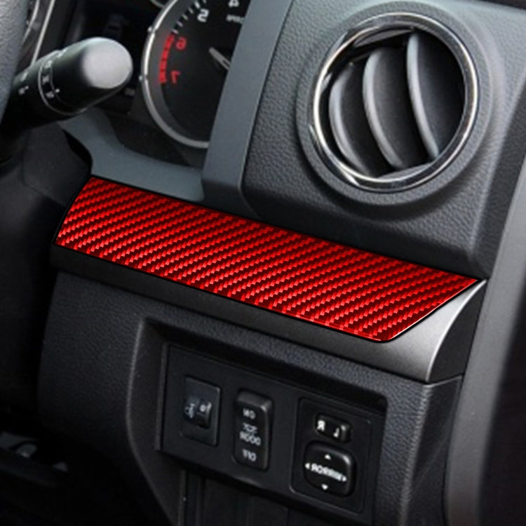 3 PCS / Set Carbon Fiber Car Center Console Strip Decorative Sticker for Toyota Tundra 2014-2018,Right Drive (Red) - Car Interior Mouldings by PMC Jewellery | Online Shopping South Africa | PMC Jewellery | Buy Now Pay Later Mobicred