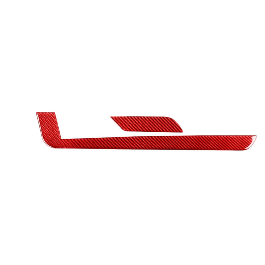 2 PCS / Set Carbon Fiber Car Central Control Gear Side Trim Decorative Sticker for Toyota Tundra 2014-2018,Left and Right Drive Universal (Red) - Car Interior Mouldings by PMC Jewellery | Online Shopping South Africa | PMC Jewellery | Buy Now Pay Later Mobicred