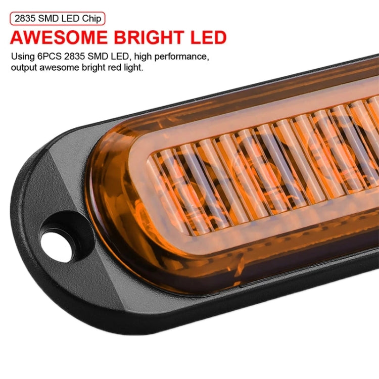 5 PCS MK-093 Car / Truck 6LEDs Side Marker Indicator Lights Bulb Lamp (Red Light) - Clearance Lights by PMC TechLife | Online Shopping South Africa | PMC TechLife | Buy Now Pay Later Mobicred