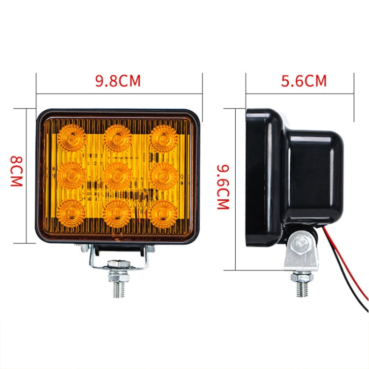 2 PCS ZS-7013 3 inch 9LEDs Strobe Waterproof Car / Truck Warning Light (Red Light) - Warning Lights by PMC Jewellery | Online Shopping South Africa | PMC Jewellery | Buy Now Pay Later Mobicred