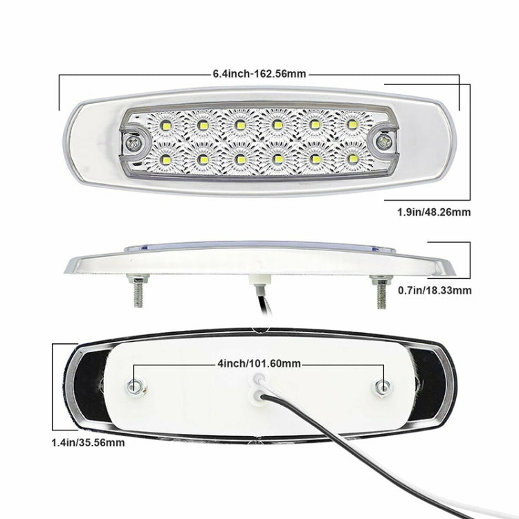 4 PCS MK-338 DC12-24V Truck 12LEDs Side Clearance Maker Light (Yellow Light) - Clearance Lights by PMC TechLife | Online Shopping South Africa | PMC TechLife | Buy Now Pay Later Mobicred