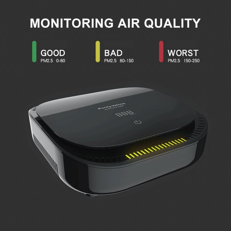 XJ-008 Car Negative Ion USB Air Purifier, Smart Version (Black) - Air Purifier by PMC TechLife | Online Shopping South Africa | PMC TechLife | Buy Now Pay Later Mobicred