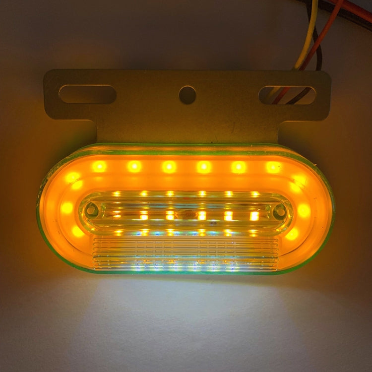 2 PCS 12V 12LED Car Oval Side Lamp(Yellow Light) - Warning Lights by PMC TechLife | Online Shopping South Africa | PMC TechLife | Buy Now Pay Later Mobicred