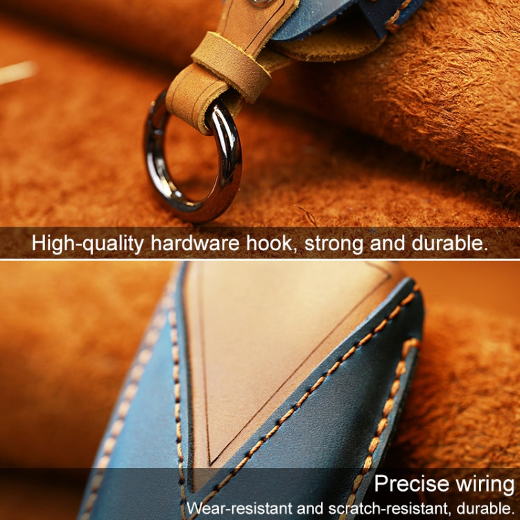 For Chevrolet Car Cowhide Leather Key Protective Cover Key Case, Three Keys Version (Brown) - Car Key Cases by PMC Jewellery | Online Shopping South Africa | PMC Jewellery | Buy Now Pay Later Mobicred