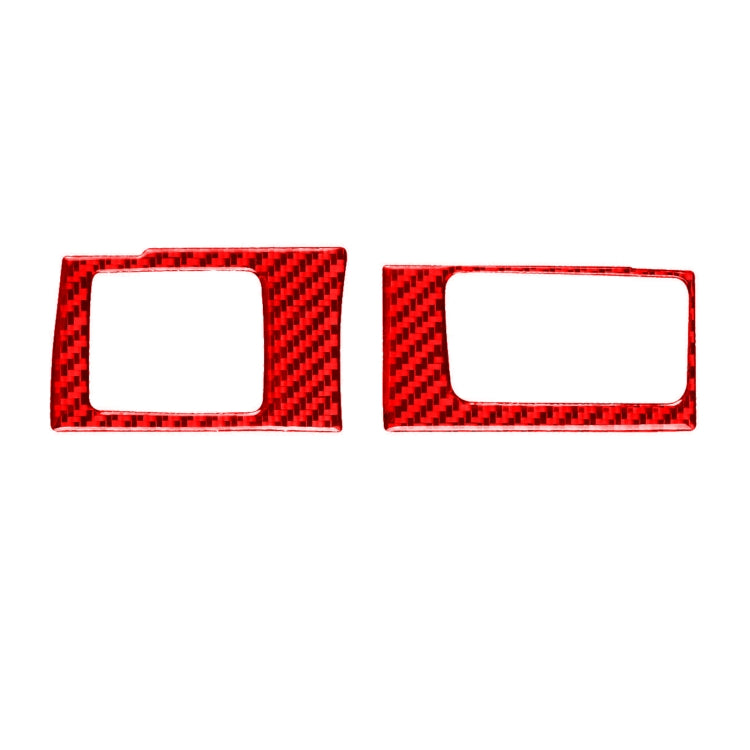 2 PCS Set for Honda CRV 2007-2011 Carbon Fiber Car Central Control Card Box Panel Decorative Sticker, Right Drive (Red) - Car Interior Mouldings by PMC Jewellery | Online Shopping South Africa | PMC Jewellery | Buy Now Pay Later Mobicred