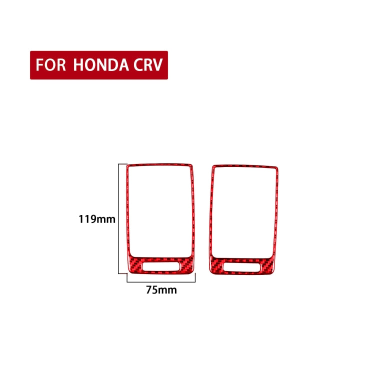 2 PCS Set for Honda CRV 2007-2011 Carbon Fiber Car Side Air Outlet Frame Decorative Sticker,Left and Right Drive Universal (Red) - Car Interior Mouldings by PMC Jewellery | Online Shopping South Africa | PMC Jewellery | Buy Now Pay Later Mobicred