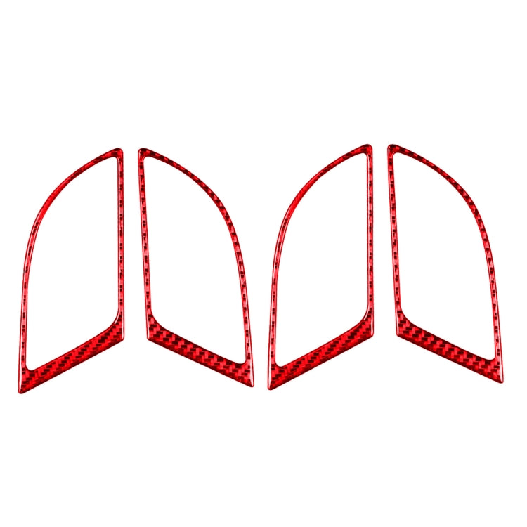 4 PCS Set for Honda CRV 2007-2011 Carbon Fiber Car Inner Handle Frame Decorative Sticker,Left and Right Drive Universal (Red) - Car Interior Mouldings by PMC Jewellery | Online Shopping South Africa | PMC Jewellery | Buy Now Pay Later Mobicred