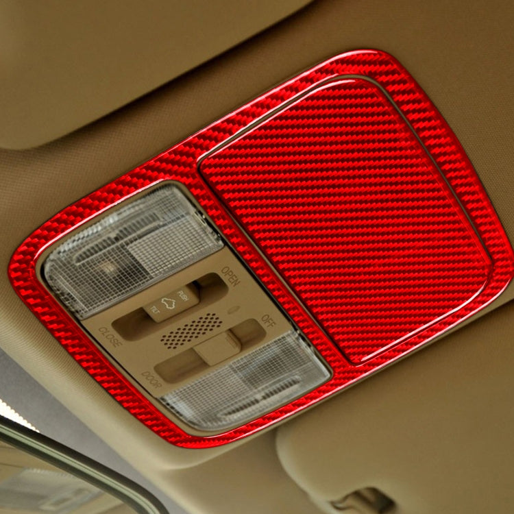 2 PCS Set  for Honda CRV 2007-2011 Carbon Fiber Car Front Reading Light Panel Decorative Sticker,Left and Right Drive Universal (Red) - Car Interior Mouldings by PMC Jewellery | Online Shopping South Africa | PMC Jewellery | Buy Now Pay Later Mobicred