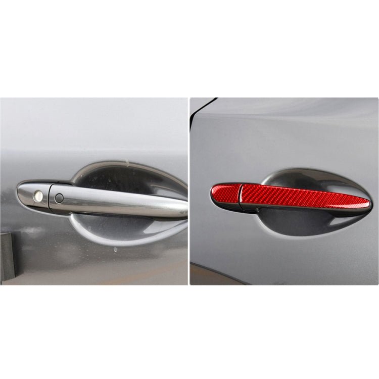 Car Carbon Fiber without Hole Outside Door Handle Decorative Sticker for Mazda CX-5 2017-2018, Right Drive (Red) - Car Interior Mouldings by PMC Jewellery | Online Shopping South Africa | PMC Jewellery | Buy Now Pay Later Mobicred