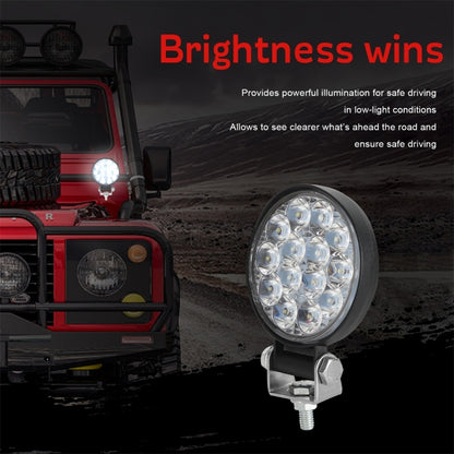 D0037 9.8W 10-30V DC 6000K 3 inch 14 LEDs Circle Offroad Truck Car Driving Light Work Light Spotlight Fog Light - Work Lights by PMC Jewellery | Online Shopping South Africa | PMC Jewellery | Buy Now Pay Later Mobicred