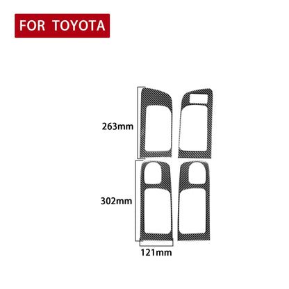 4 PCS / Set Carbon Fiber Car Door Inner Handle Decorative Sticker for Toyota Tundra 2014-2018, Right Driving - Car Interior Mouldings by PMC Jewellery | Online Shopping South Africa | PMC Jewellery | Buy Now Pay Later Mobicred