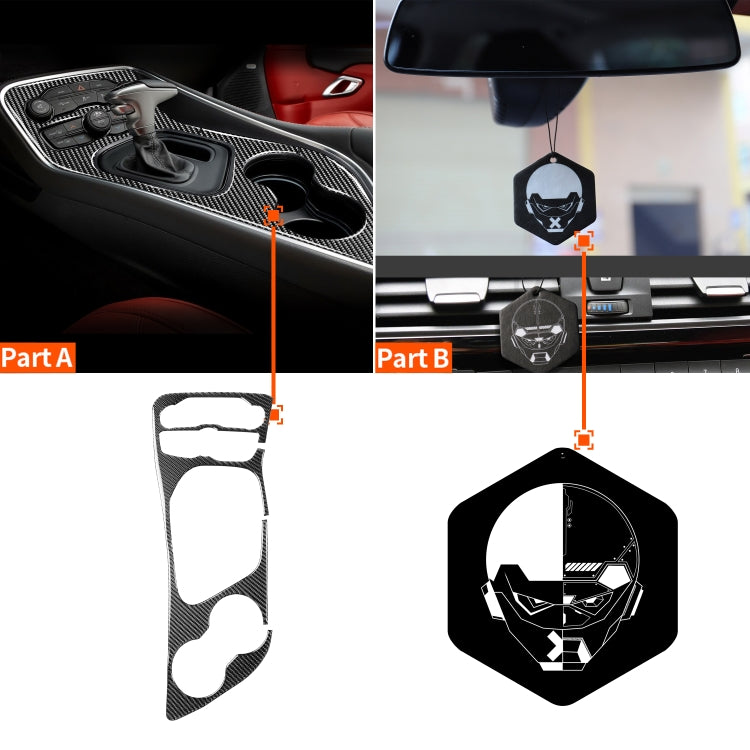 Carbon Fiber Car Central Control Gear Frame Decorative Sticker for Dodge Challenger 2015 to Now, Left Driving - Car Interior Mouldings by PMC Jewellery | Online Shopping South Africa | PMC Jewellery | Buy Now Pay Later Mobicred