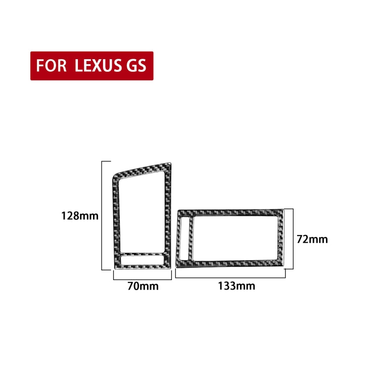 2 PCS / Set Carbon Fiber Car Left and Right Air Outlets Decorative Sticker for Lexus GS 2006-2011,Left Drive - Car Interior Mouldings by PMC Jewellery | Online Shopping South Africa | PMC Jewellery | Buy Now Pay Later Mobicred