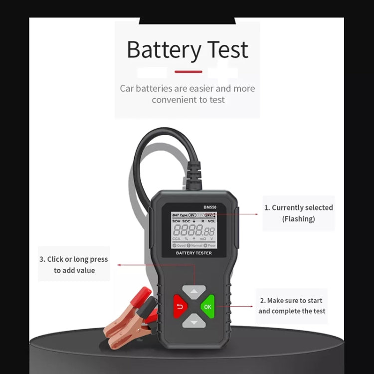 BM550 6V / 12V / 24V 3 in 1 Battery Tester Analyzer Battery Life Detector - Electronic Test by PMC TechLife | Online Shopping South Africa | PMC TechLife | Buy Now Pay Later Mobicred