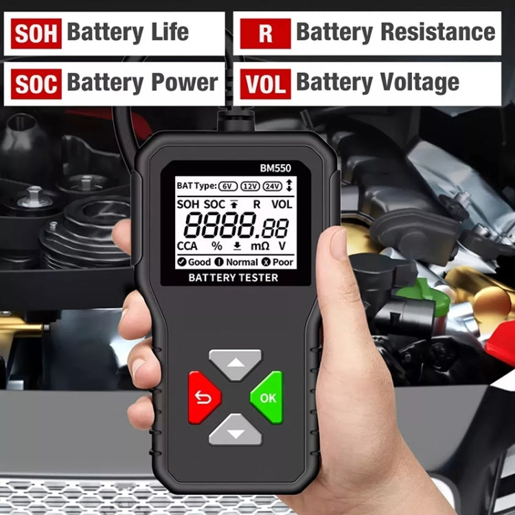 BM550 6V / 12V / 24V 3 in 1 Battery Tester Analyzer Battery Life Detector - Electronic Test by PMC TechLife | Online Shopping South Africa | PMC TechLife | Buy Now Pay Later Mobicred