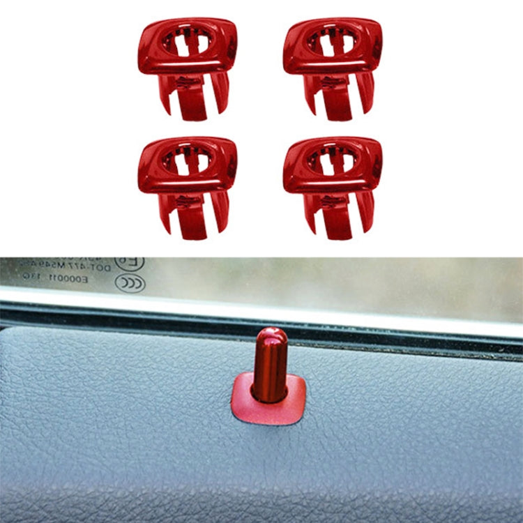 For BMW 5 Series 2011-2017 4 in 1 Car Interior Door Window Trim Panel Locking Knob Button Cover 5142 9171 769 (Red) - Booster Cable & Clip by PMC Jewellery | Online Shopping South Africa | PMC Jewellery | Buy Now Pay Later Mobicred