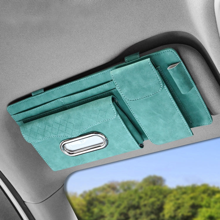 Car Sheepskin Leather Sun Visor Storage Clip (Mint Green) - Sunglasses & Glasses Clips by PMC TechLife | Online Shopping South Africa | PMC TechLife | Buy Now Pay Later Mobicred