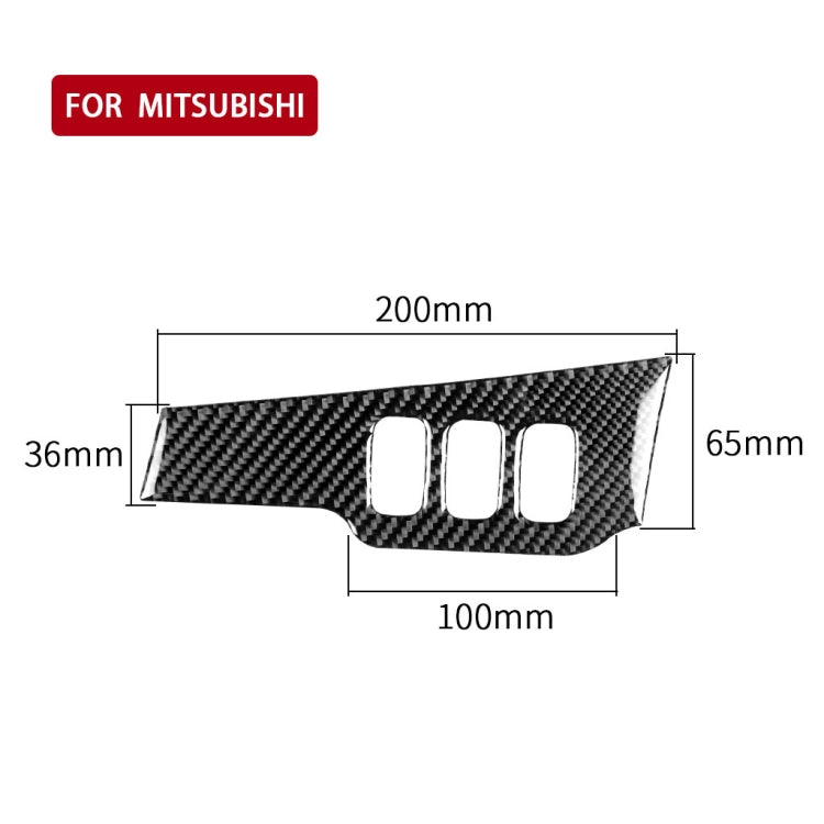 Car Carbon Fiber Dimming Control Panel Decorative Sticker for Mitsubishi Lancer EVO 2008-2015, Right Drive - Car Interior Mouldings by PMC Jewellery | Online Shopping South Africa | PMC Jewellery | Buy Now Pay Later Mobicred