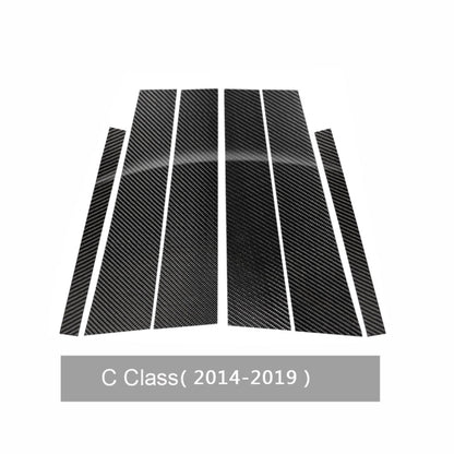 Car Carbon Fiber B Pillar Decorative Sticker for Mercedes-Benz C-Class 2014-2019, Left and Right Drive Universal - Car Interior Mouldings by PMC Jewellery | Online Shopping South Africa | PMC Jewellery | Buy Now Pay Later Mobicred