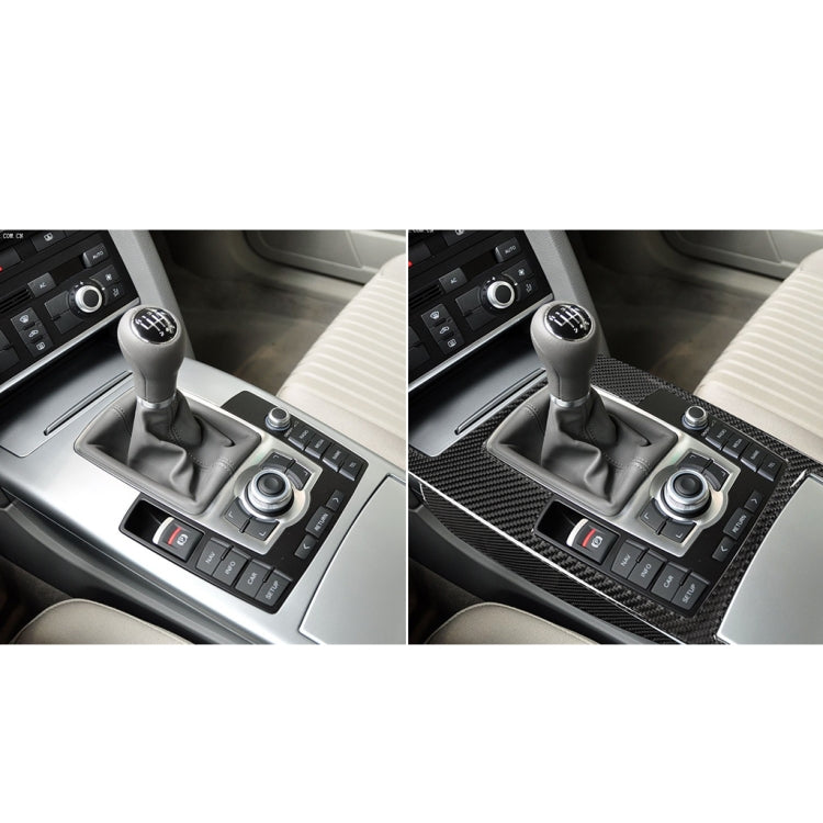 Car Carbon Fiber Gear Shift Position + Side Panel Decorative Sticker for Audi A6 2005-2011, Left Drive, High Configuration - Car Interior Mouldings by PMC Jewellery | Online Shopping South Africa | PMC Jewellery | Buy Now Pay Later Mobicred