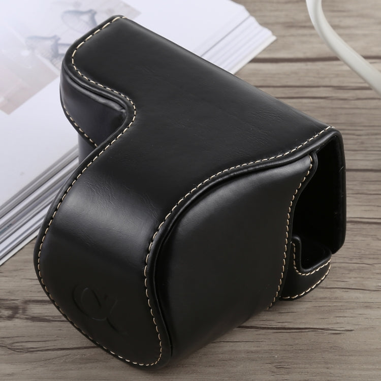 Full Body Camera PU Leather Case Bag with Strap for Sony A5100 (Black) - free shipping - PMC TechLife - Order now!