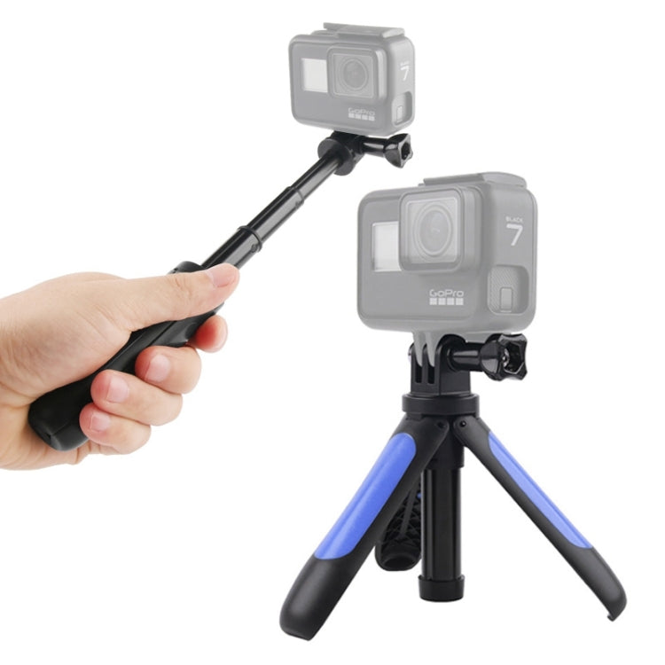 GP446 Multifunctional Mini Fixed Tripod for GoPro Hero12 Black / Hero11 /10 /9 /8 /7 /6 /5, Insta360 Ace / Ace Pro, DJI Osmo Action 4 and Other Action Cameras(Blue) - Holder by PMC Jewellery | Online Shopping South Africa | PMC Jewellery | Buy Now Pay Later Mobicred