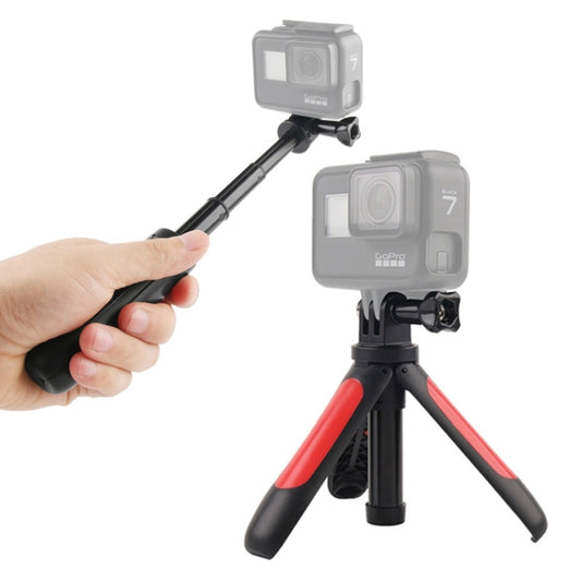 GP446 Multifunctional Mini Fixed Tripod for GoPro Hero12 Black / Hero11 /10 /9 /8 /7 /6 /5, Insta360 Ace / Ace Pro, DJI Osmo Action 4 and Other Action Cameras(Red) - Holder by PMC Jewellery | Online Shopping South Africa | PMC Jewellery | Buy Now Pay Later Mobicred