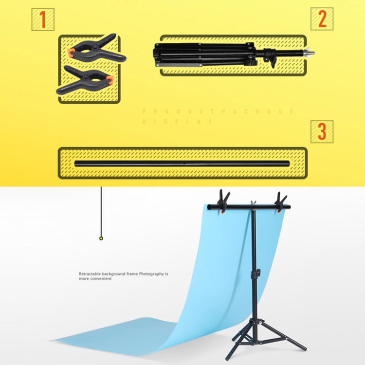 70x75cm T-Shape Photo Studio Background Support Stand Backdrop Crossbar Bracket Kit with Clips, No Backdrop - free shipping - PMC TechLife - Order now!