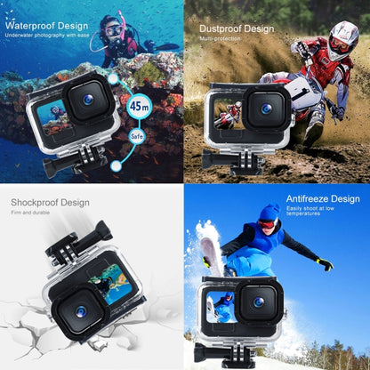 45m Waterproof Housing Protective Case with Buckle Basic Mount & Screw For GoPro HERO10 Black / HERO9 Black - Waterproof Cases by PMC Jewellery | Online Shopping South Africa | PMC Jewellery | Buy Now Pay Later Mobicred