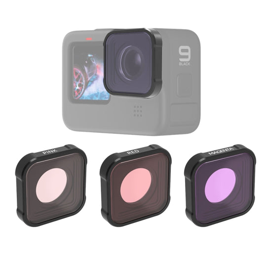 JSR KB Series Diving (Red Magenta Pink) Color Lens Filter for GoPro HERO13 Black /12 Black /11 Black /10 Black /9 Black - Lens Filter by JSR | Online Shopping South Africa | PMC Jewellery | Buy Now Pay Later Mobicred