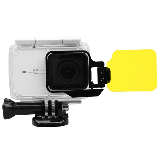 For Xiaomi Xiaoyi Yi II 4K Sport Action Camera Proffesional Foldable Waterproof Colorized Lens Filter with Hexangular Spanner(Yellow) - Lens Filter by PMC Jewellery | Online Shopping South Africa | PMC Jewellery | Buy Now Pay Later Mobicred