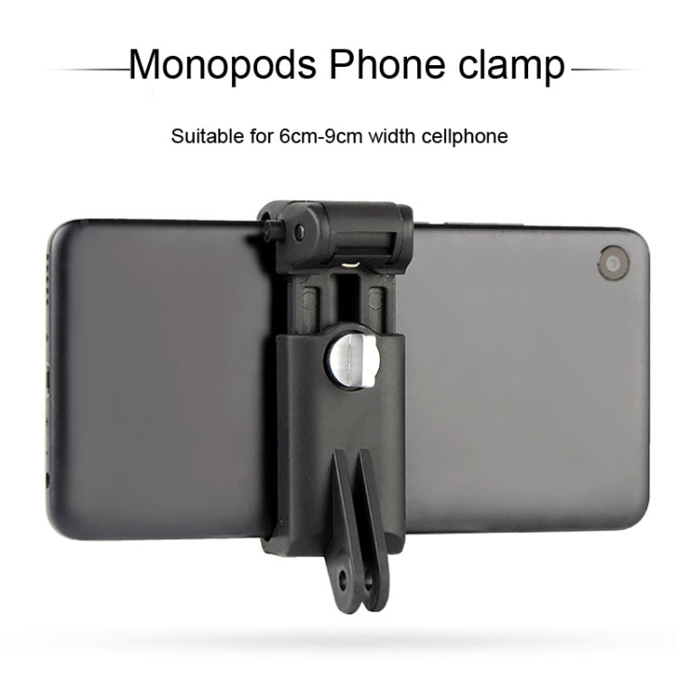 Selfie Sticks Monopods Mount Phone Clamp for iPhone, Samsung, HTC, Sony, LG and other Smartphones, Clip Range: 6-9cm(Black) - Stand by PMC Jewellery | Online Shopping South Africa | PMC Jewellery | Buy Now Pay Later Mobicred