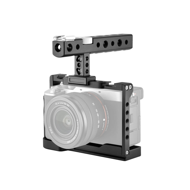 YELANGU C24 Video Camera Cage Stabilizer Kit with Handle for Sony Alpha 7C / A7C / ILCE-7C (Black) - free shipping - PMC TechLife - Order now!