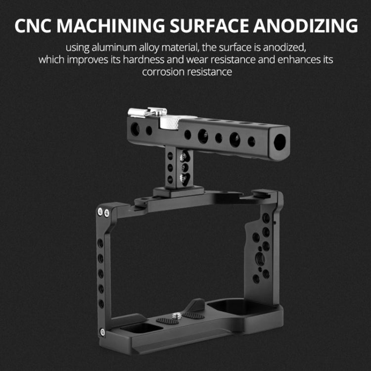 YELANGU C24 Video Camera Cage Stabilizer Kit with Handle for Sony Alpha 7C / A7C / ILCE-7C (Black) - free shipping - PMC TechLife - Order now!