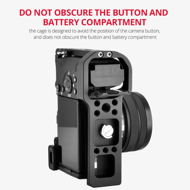 YELANGU C24 Video Camera Cage Stabilizer for Sony Alpha 7C / A7C / ILCE-7C (Black) - free shipping - PMC TechLife - Order now!