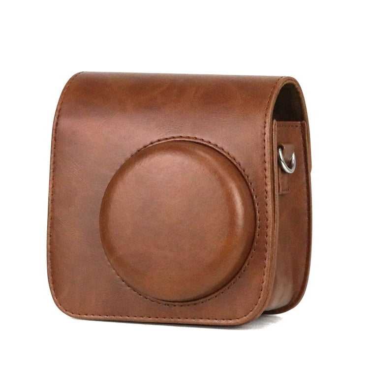 Retro Full Body PU Leather Case Camera  Bag with Strap for FUJIFILM instax mini 7+ (Brown) - Leather Bag by PMC TechLife | Online Shopping South Africa | PMC TechLife | Buy Now Pay Later Mobicred