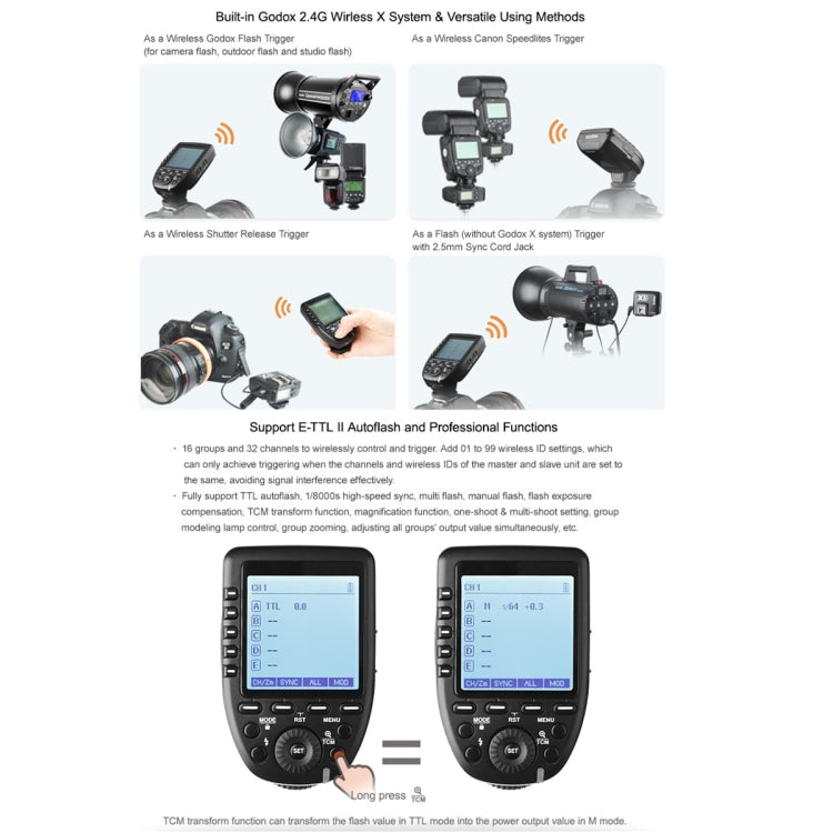Godox Xpro-O TTL Wireless Flash Trigger for Olympus (Black) - free shipping - PMC TechLife - Order now!