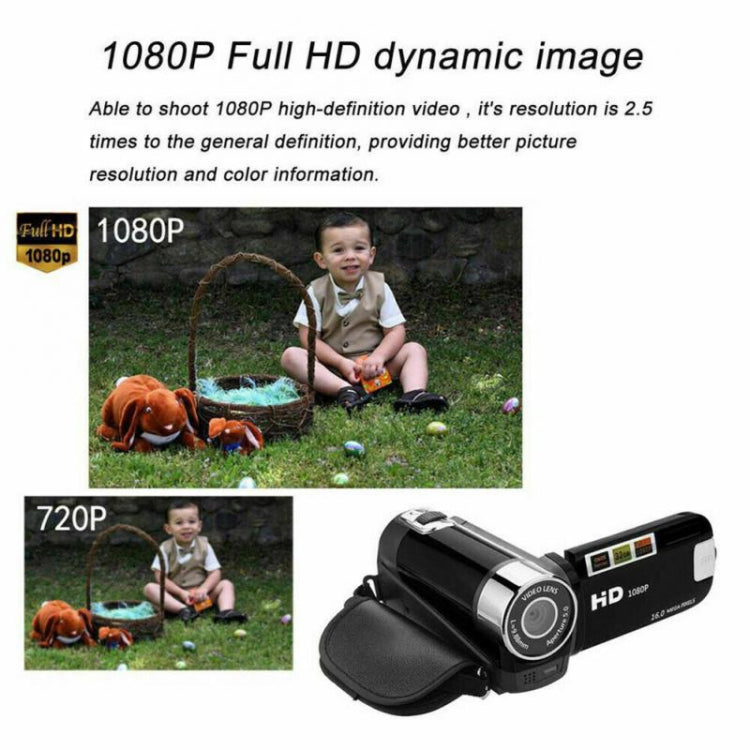 16X Digital Zoom HD 16 Million Pixel Home Travel DV Camera, AU Plug (Black) - Video Cameras by PMC TechLife | Online Shopping South Africa | PMC TechLife | Buy Now Pay Later Mobicred