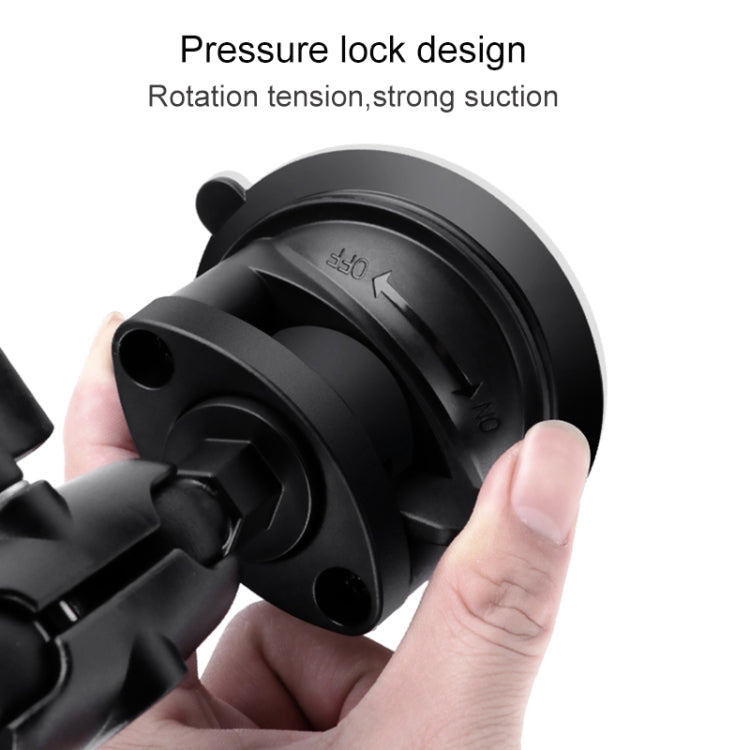 Triangle Suction Cup Mount Holder with Tripod Adapter & Steel Tether & Safety Buckle (Black) - free shipping - PMC TechLife - Order now!