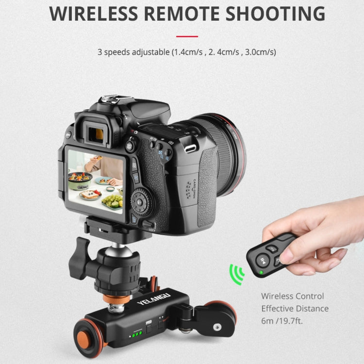 YELANGU L4X Camera Wheel Dolly + PC03 Phone Clamp with Remote, Load: 3kg - free shipping - PMC TechLife - Order now!