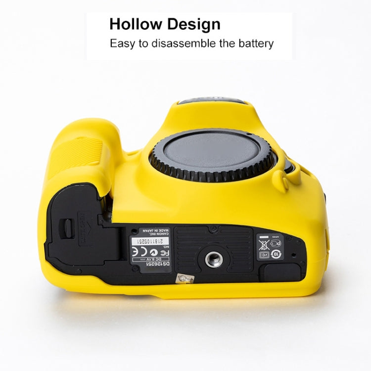 Soft Silicone Protective Case for Canon EOS 7D (Yellow) - Protective Case by PMC TechLife | Online Shopping South Africa | PMC TechLife | Buy Now Pay Later Mobicred