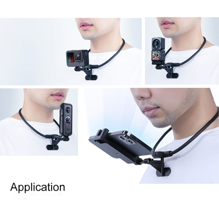 Hands Free Lazy Wearable Neck Phone Camera Holder, Extended Version(Black) - Holder by PMC TechLife | Online Shopping South Africa | PMC TechLife | Buy Now Pay Later Mobicred