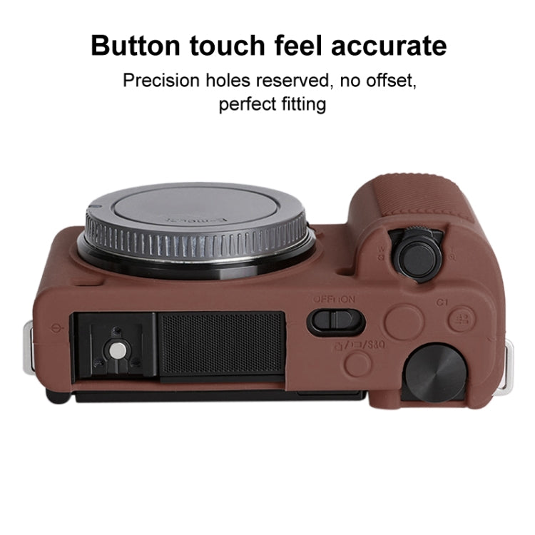 For Sony ZV-E10 Soft Silicone Protective Case (Coffee) - Protective Case by PMC Jewellery | Online Shopping South Africa | PMC Jewellery