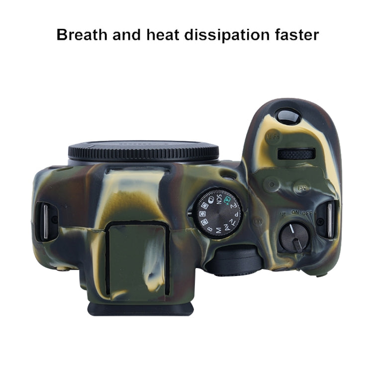 For Canon EOS R7 Soft Silicone Protective Case (Camouflage) - Protective Case by PMC TechLife | Online Shopping South Africa | PMC TechLife | Buy Now Pay Later Mobicred