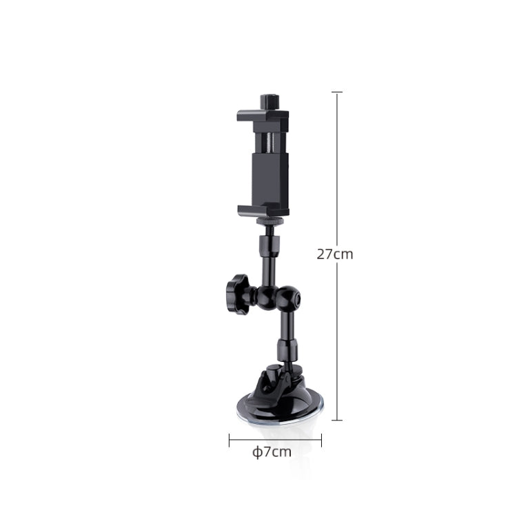 27cm Single Suction Cup Articulating Friction Magic Arm Phone Clamp Mount (Black) - Holder by PMC Jewellery | Online Shopping South Africa | PMC Jewellery | Buy Now Pay Later Mobicred