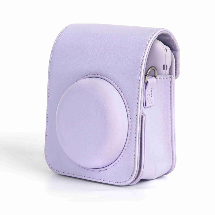 For FUJIFILM instax mini 12 Full Body Leather Case Camera Bag with Strap (Purple) - Leather Bag by PMC TechLife | Online Shopping South Africa | PMC TechLife | Buy Now Pay Later Mobicred