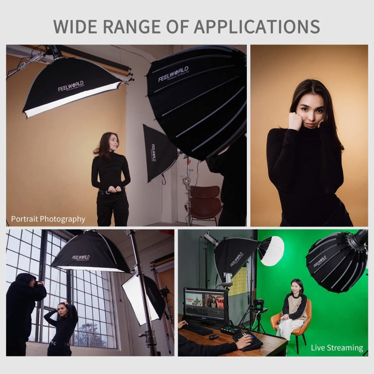 FEELWORLD FSR120 30x120cm Rectangular Softbox Quick Release Bowens Mount Diffuser - free shipping - PMC TechLife - Order now!