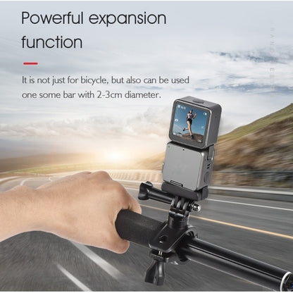 STARTRC Upgrade Bike Handlebar Fixed Mount Holder For DJI Action 3 / Action 2 / OSMO Action (Black) - Bicycle Handlebar Mount by STARTRC | Online Shopping South Africa | PMC Jewellery | Buy Now Pay Later Mobicred